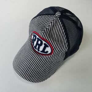 RRL “Hickory Trucker Cap” トラッカー メッシュ キャップ 帽子 ヒッコリー ストライプ デニム ワーク Ralph Lauren ヴィンテージ