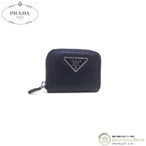 プラダ （PRADA） サフィアーノ トライアングル カード コインケース 1MM268 NERO（未使用品）中古