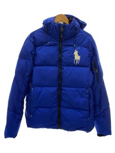 POLO RALPH LAUREN◆ビッグポニー ダウンジャケット/Mサイズ/ナイロン/ブルー/7288043SPTD/ポロラルフローレン