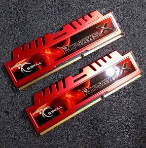 【中古】DDR3メモリ 8GB[4GB2枚組] G.SKILL F3-10666CL9D-8GBXL [DDR3-1333 PC3-10600] 