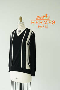 HERMES by Nadge Vanhe-Cybulski エルメス ナデージュ シルク カシミヤ ニット セーター size 34 0403834