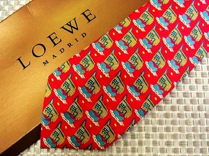 ♪31838D♪状態並品【船 乗り物 柄】ロエベ【LOEWE】ネクタイ