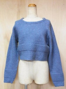 綺麗 Lily Brown リリーブラウン ボレロ丈 編み柄 ウールニット セーター サイズF