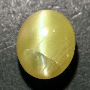 1円〜!!（天然クリソベリルキャッツアイ3.81ct）j ◎約9.3×7.8mm ルース 裸石 宝石 chrysoberyl catseye 猫目石 DC0/DC0 w4 す41