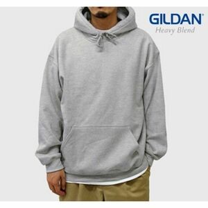 gildan スポーツグレー パーカー オーバーサイズ 海外サイズL(XL相当)