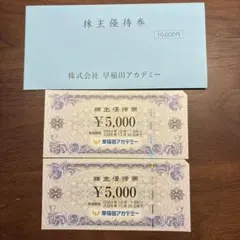 早稲田アカデミー 株主優待券 10,000円