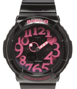 美品 カシオ 腕時計 BGA-130-1BJF Baby-G クオーツ ブラック レディース CASIO