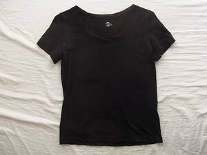 45R フォーティーファイブ　ブラック無地　ワイドリブ　Tシャツ　サイズ 1 　日本製 