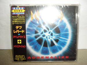 四人編成期唯一作　Def Leppard 傑作5th「Adrenalize」新編成極初期貴重ライヴ音源付メガ・エディション 国内盤二枚組未開封新品。