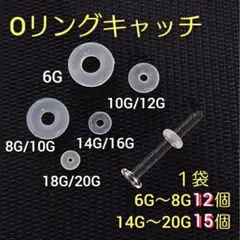 更に増量シークレットガラスピアスOリングキャッチリテーナーボディピアスバーベルr