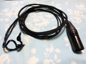 SONY MDR EX1000 EX800ST 用 MOGAMI 2944 XLRコネクタ 4ピン 200cm 長め TA-ZH1ES 等 ( 3.5mm3極 6.3mm 標準プラグ 2.5mm4極 対応可能 )