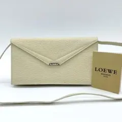 LOEWE ロエベ ショルダーバッグ 長財布 アイボリー レザー