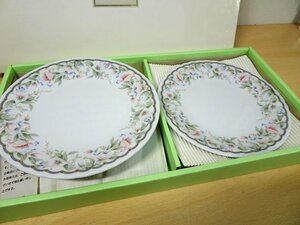 未使用品◇NARUMI/ナルミ◇ケーキセット 食器 花柄 ４枚 皿