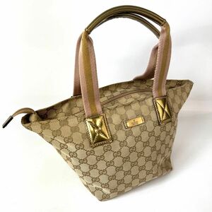 GUCCI グッチ　GGキャンバス　シェリーライン　ハンドバッグ　トートバッグ　イタリア製　GG柄　レディース　ブランド　正規品