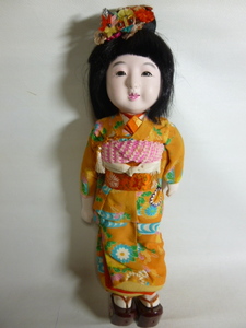旧家から　市松人形　可愛い女の子　高さ約32ｃｍ/19061941
