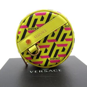 ジャンニ ヴェルサーチ Gianni Versace ポーチ レザー イエロー×ブラック×マゼンタ t19201a