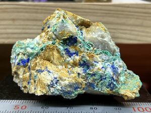 ★★藍銅鉱⑥福岡県金華満産　国産鉱物　原石