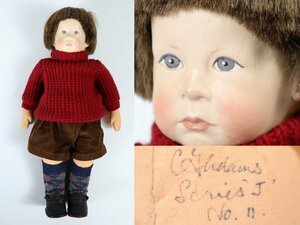 イギリスの人気人形作家 クリスティンアダムス タイニートット Tiny Tots ’G’ No.51 Christine Adams クロスドール 創作人形 生き人形