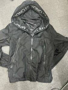 【JV7738】モンクレール MONCLER RFID反応確認済み フード穴有り ジャンク品 RN 116347 コレクション サイズ2 ブラック ナイロンパーカー