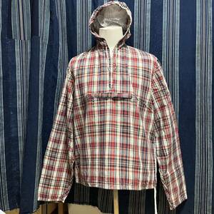 60s sportswear half zip parka 60年代 アノラック usa製 アメリカ製 pullover プルオーバー インド綿 インディアンマドラス チェック