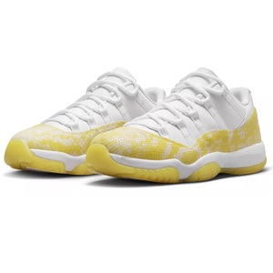 ☆NIKE WMNS AIR JORDAN 11 RETRO LOW 白/黄蛇 24.0cm ナイキ ウィメンズ エア ジョーダン 11 ロウ パイソン AH7860-107