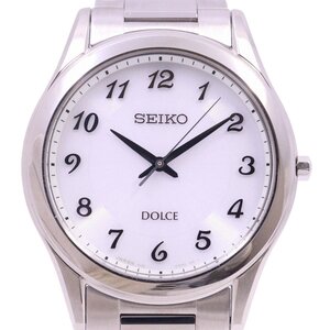 SEIKO セイコー ドルチェ ソーラー メンズ 腕時計 白文字盤 純正SSベルト SADL013 / V131-0AE0【いおき質店】