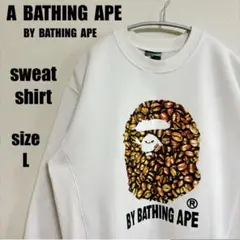 A BATHING APE スウェットシャツ BAPE APE HEAD 白