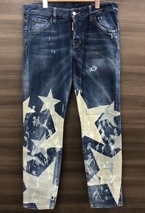 ディースクエアード DSQUARED2 レディースパンツ スタースキニーデニムパンツ ダメージパンツ 星 スター 紺系 S75LA0838