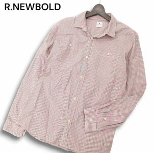 R.NEWBOLD ポールスミス 通年 胸ポケット★ 長袖 チェック シャツ Sz.XL　メンズ 大きいサイズ　C4T08630_9#C