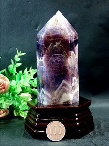 天然★～愛の守護石～夢幻紫水晶六角柱179G2-63G11D