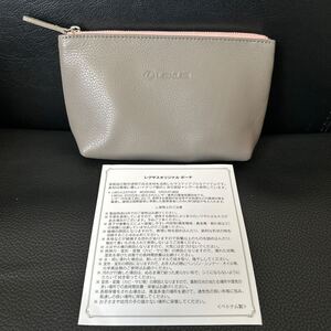 未使用★LEXUS レクサス オリジナル ポーチ/イタリア製LWG認証レザー使用 コスメポーチ 純正　正規品★巾着袋無し