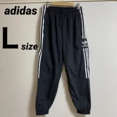 美品　adidasアディダス　トラックパンツ　ブラック　ナイロン　Ｌ　Y2K