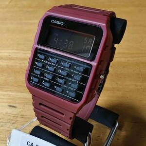 【新品・箱なし】カシオ CASIO データバンク カリキュレーター メンズ 腕時計 CA-53WF-4B レッド