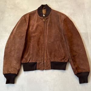 Schott ショット USA製 スエード ボンバージャケット 42 本革