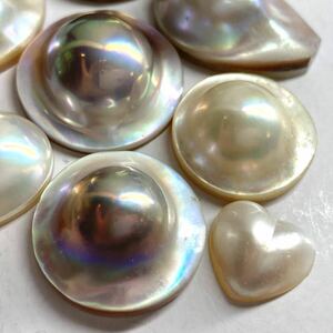 変形!!(マベパール8点おまとめ)j 30g/150ct pearl パール 半円真珠 ジュエリー jewelry 裸石 宝石 K