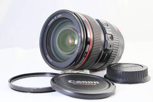 ★【極上品】★ CANON キヤノン EF24-105mm F4L IS USM レンズ保護フィルター付き★カビくもりなしの完全動作品で圧巻の描写力！★動作保証