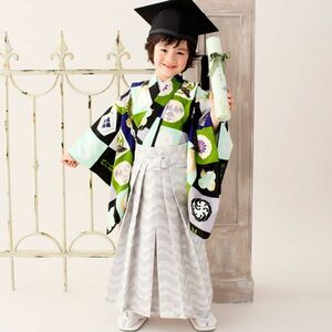 着物袴セット 男児 5～6才 五～六才 105～115cm 着物のブランド：JAPAN STYLE 卒園式にどうぞ 新品（株）安田屋 NO15088