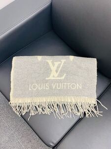 LOUIS VUITTON ルイヴィトン マフラー ストール カシミヤ100 タグ有り グレー