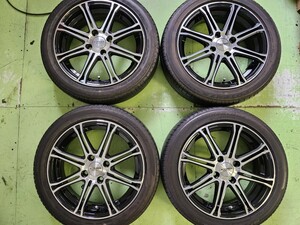 超美品（KYOWA・RACING　ブラックポリッシュ）5Jx15アルミホイール・（ 溝有）（BS)　165/55R15タイヤ付き　4本セット品