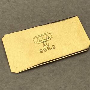 純金　約10.0g　ゴールド　GOLD999　K24　貴金属　地金　〔2G〕