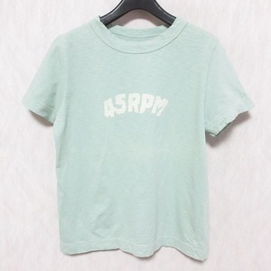 美品 45r 45RPM フォーティファイブアールピーエム アーチロゴプリント 半袖 Tシャツ カットソー 3 ミントグリーン