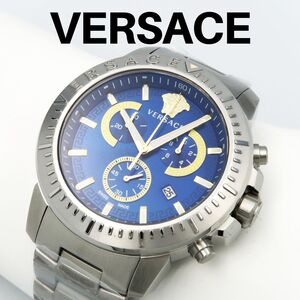 VERSACE ヴェルサーチェ　VE2E00721　シルバー＆青文字盤　スイス 高級