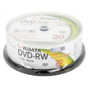 RiTEK 録画用 DVD-RW 2倍速 20枚組 RIDATA DVD-RW120.20WHT [管理:1000025805]