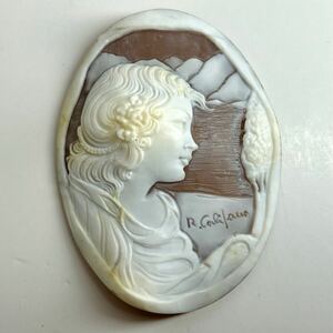 ≪シェルカメオ74.5ct/14.9g≫n ルース 裸石 宝石 ジュエリー jewelry shell cameo w2 18