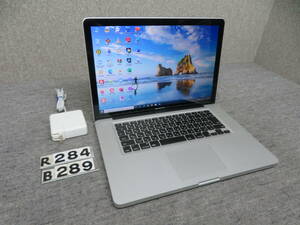 MacBook Pro A1286 ◆ CS6 ＆Office付◆高速Core i7 / 8GB / 爆速SSD 512GB◆PC1台で、ダブルmacOS & Win10◆15.4型◆AMD 6750M◆中古美品