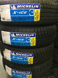 ●○処分品　ミシュラン　X-ICE3 185/70R14 4本　未使用品○●