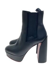 Christian Louboutin◆MOVIDASTIC/サイドゴアブーツ/アンクルブーツ/38/BLK/レザー/3220989//