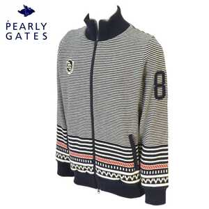 定価45,100円 PEARLY GATES パーリーゲイツ 防水・透湿・低結露 高機能ディアプレックスインターシャボーダーニットジャケット 4(M) 美品