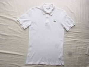 LACOSTE 鹿の子素材　ポロシャツ　型番 PH412EL サイズ 2 日本製　ホワイト