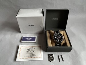 送料無料 美品 SEIKO SKX009 ネイビーボーイ 7S26 + Strapcodeブレスレット